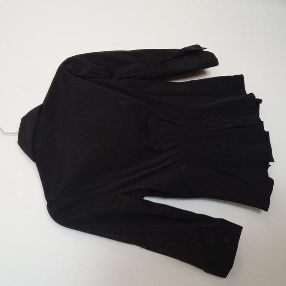 Cotton Express Tailored Button Up Blouse with 3/4 Sleeves - Picture 7 of 9